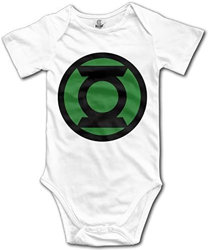 BABBY Baby's Green Lantern Logo Bodysuit Romper Jumpsuit White