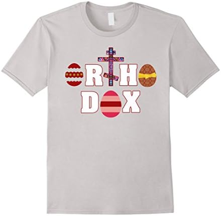 Mens TRINITY SUNDAY ORTHODOX EASTER EGGS T SHIRT 3XL Silver