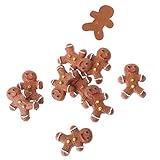 ShapeW Gingerbread Man 10-Piece Miniature Ornaments Set Christmas Tree Decorations and Ornaments (17)