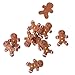 ShapeW Gingerbread Man 10-Piece Miniature Ornaments Set Christmas Tree Decorations and Ornaments (17)