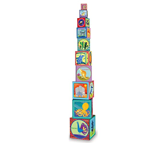 eeBoo Life on Earth Building Blocks Toddler Tower