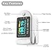 Facelake FL-350 Pulse Oximeter with Carrying Case & Batteries & Lanyard, White