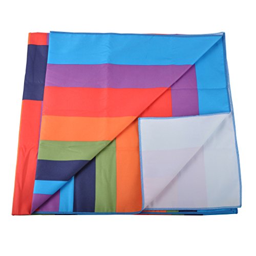image for Rainleaf Microfiber Rainbow Towel. Perfect Beach & Travel Towel. Fast 