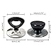 niceeshop(TM) Pot Lid Cover Knob Handle Universal Kitchen Replacement Cookware Lid Holder,Black+Sliver (Pack of 2)