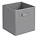 MaidMAX Cloth Storage Cubes Bins Baskets Containers with Dual Handles for Home Closet Nursery Drawers Organizers, Flodable, Dark Gray, Set of 6