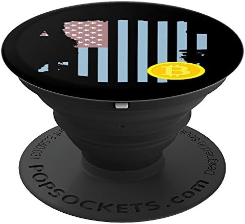 United States Bitcoin American Flag - PopSockets Grip and Stand for Phones and Tablets