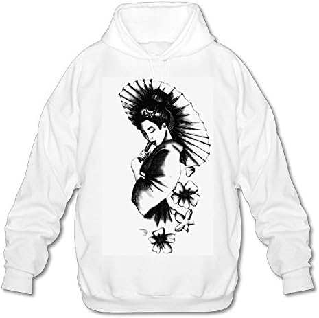 The Japanese Geisha Cool Tattoo Men's Fashion Hooded Sweatshirt Printing Pullover Hoodies For Men