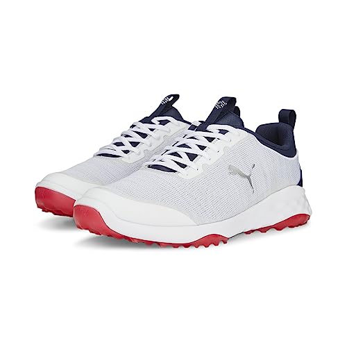 プーマ（PUMA） ゴルフシューズ フュージョン プロ ラバーソール スパイクレス シューズ 377041-06 （ホワイト×ネイビー/２７．０/Men's）