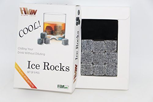 Iwin Ice Rocks Chilling Sprits No Water No Melt Enjoy Whiskey on the Rocks Specail Stone Gifts Set of 9 Christmas Gift Special Gift