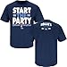 Villanova Wildcats Fans. Start The Party. Navy T Shirt (Sm-5X) (X-Large)