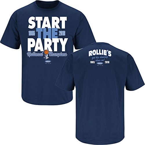 Villanova Wildcats Fans. Start The Party. Navy T Shirt (Sm-5X) (X-Large)