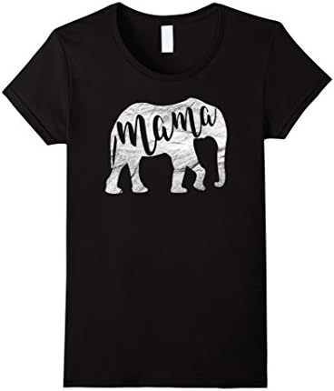 Womens Mama Elephant Shirt Large Black