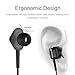 Mxstudio Wired In-Ear Headphones Dual Dynamic Drivers Hi-fi Earphones with Microphone Black