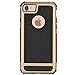 GeekZone Slim iPhone 7 Case, Hybrid Shockproof [Drop Protection] Phone Cover Soft TPU Bumper Hard PC Case Anti-Slip Matte Stripe Designed Protective Case Cover for iPhone 7 [4.7 inch] (Gold)