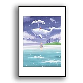 Framed Canvas Wall Art for Living Room, Bedroom Whale Canvas Prints for Modern Home Decoration Ready to Hang - 16"x24" inches