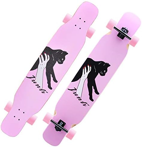 Sports Equipment Four-Wheeled Balance Scooter, Male and Female Adult Road Skateboard Brush Street Dance Longboard, Maple Skateboard Suitable for Beginners, Teenagers, Adults ZDDAB