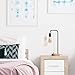 Edison Desk Lamp, Industrial Table Lamp, Wood Lamp for Nightstand, Bedside, Reading in Dorm Room, Bedroom, Office, Black