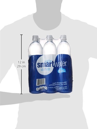 SMARTWATER PACKAGED DRINKING WATER, 33.8 FL OZ (PACK OF 6)