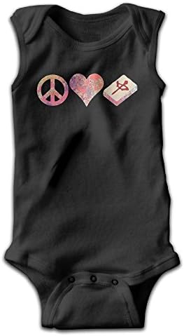 Sleeveless Peace Love Mahjong1 Baby Girls Boys Cute Onesies Bodysuit Romper Outfits 12 Months