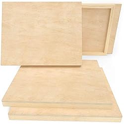 Arteza Wooden Canvas Board, 8x10 Inch, Pack of