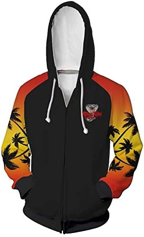 Karate Kid Hoodie Cobra Kai Pullover Sweatshirt Yellow Fist Jacket Coat