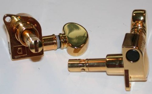 Grover 406G6 Mini Self Locking Rotomatic Tuner, 6-In-Line, Gold