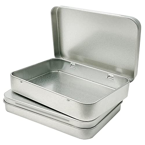 2 Pcs Metal Box Kit - Hinged Portable Storage Boxes