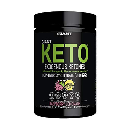 Giant Keto - Exogenous Ketone Supplement - Beta-Hydroxybutyrate Keto Powder Designed to Support Your Ketogenic Diet, Boost Energy and Increase Performance in Ketosis - Raspberry Lemonade - 15 servings