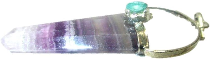 HiJet Wow Amethyst Flat Pendant 1.75-2 inch long approx. Best for Healing Chakra Balancing Positive Energy Yoga Meditation Reiki Sound Sleep Christmas Xmas Thanks Giving Gift