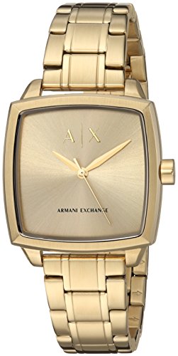 Armani exchange women s gold stainless steel watch ax54…