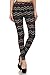 Leggings Depot Ultra Soft Women's Popular Best Printed Fashion Leggings Collection1 (Peacock Chevron Tribal)