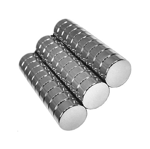 aElement Universal 5/16x1/8 Magnetic Fastener Holder Sticker Multi-Use Round Disc Magnets (50 Pack)