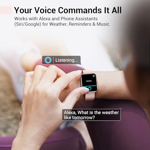 Smart Watches for Women (Answer/Make Call), 2 Straps, 1.85" Fitness Tracker Watch with Alexa Built-in, Heart Rate/ SpO2/Sleep Monitor, 120 Sports Modes, 3ATM Waterproof Smart Watch for iPhone/Android