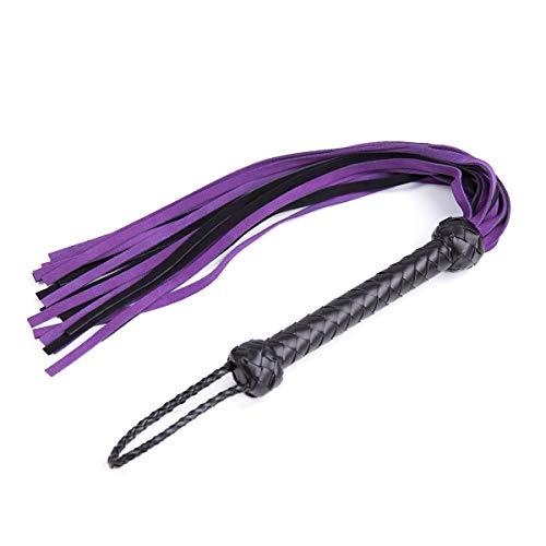 STTQYB Horse Riding Crop,Soft Faux Leather Harness Handle Whip Teaching Training Tool Costume Accessories (E)