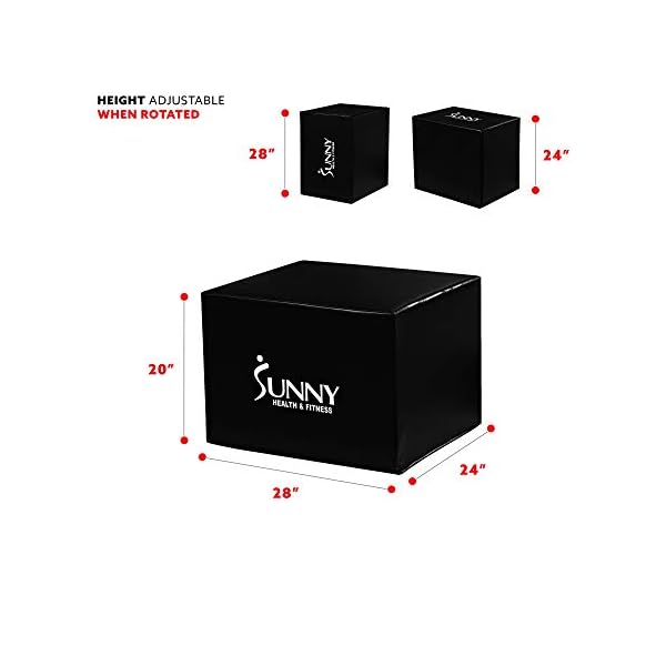 Sunny Health & Fitness Foam Plyo Box with Adjustable Heights and High Weight Capacity - Image 6
