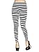 Simplicity Black & White Striped Ankle Length Footless Leggings