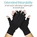 Vive Rheumatoid Arthritis Gloves - Men and Women Fingerless Compression Wrap for Hand Pain and Osteoarthritis - Black Hand Wrap for Arthritic Joint Symptom Relief - Open Finger Fit