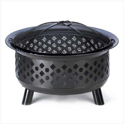 Geometric Black Iron Fire Pit - Image 2