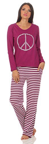 Langer Damen-Pyjama Schlafanzug Nachtwäsche in Verschiedenen Modellen Warme Leichte Baumwolle Trends 2017 Grösse 36/38 bis 48/50 Lieferbar