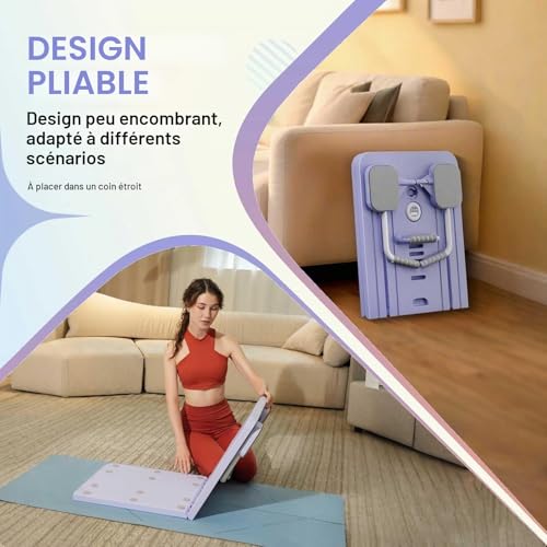 ExeractFit Mini Reformer Pilates Kit with Pilates Bar and Resistance Bands, Pilates Board Pilate Board Home Multifunctional Abdominal Roller Workout Equipment