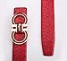 Trzok Fashion Belt Adjustable Belt Red Genuine Leather Belt(115cm)