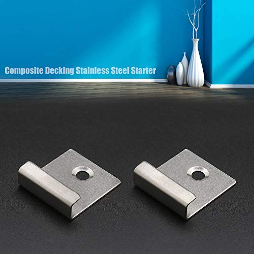 Terrassendielen Anfangs/Endklammer 8mm Decking Versteckt Anlasser Verschluss Board Clip mit Selbstschneidender Schraube… – Bild 4