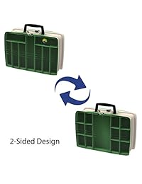 Wakeman Pesca Doble Cara Tackle Box   12 x 9 x 4 inches