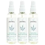 Puracy Natural Laundry Stain Remover, Enzyme Odor Eliminator, Free & Clear, 4 Ounce (3-Pack)