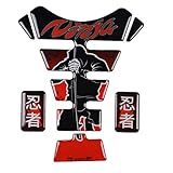 Revso Star Motorcycle Sticker Accessories Reflective Gas Tank Protector Pad Tank pad for Ninja 650 ZX636 ZX600 ZX-10R ZX14 ZX1400 ZX14R ABS 1000 ZX1000 (RED)