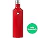 Vremi 16 Ounce Stainless Steel Water Bottle - Double Walled Vacuum Insulated Metal Water Bottle Travel or Gym BPA Free with Leak Proof Lid - Keeps Drinks Hot or Cold Fits Standard Cup Holders - Red