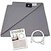 Earthing Half Sheet with Grounding Connection Cord - Silver Antimicrobial Conductive Mat for Better Sleep, Natural Wellness and Healthy Energy, Large 98x35.5 Inches fits Full, Queen and King, Grey