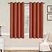H.VERSAILTEX Thermal Insulated Blackout Shades Formaldehyde-Free Kids Room Curtains,Grommet Top,52 by 63 - Inch - Orange - Set of 2 Panels