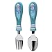 Zak Designs Disney Frozen - Kid Flatware Set with Fun Character Art on Both Utensils, Non Slip Fork and Spoon Set is Perfect for Encouraging Picky Kids to Finish Their Plates (2 pk, BPA-Free)