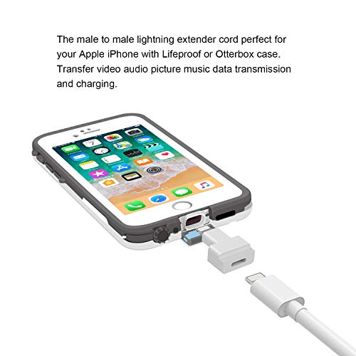 EMATETEK Extender Cable Male to Male Transfer Video Audio Music Picture Data and Power Charge. 1PCS 3.3Feet Male to Male Extension Connector Cord Made of White ABS. - Thumbnail 2